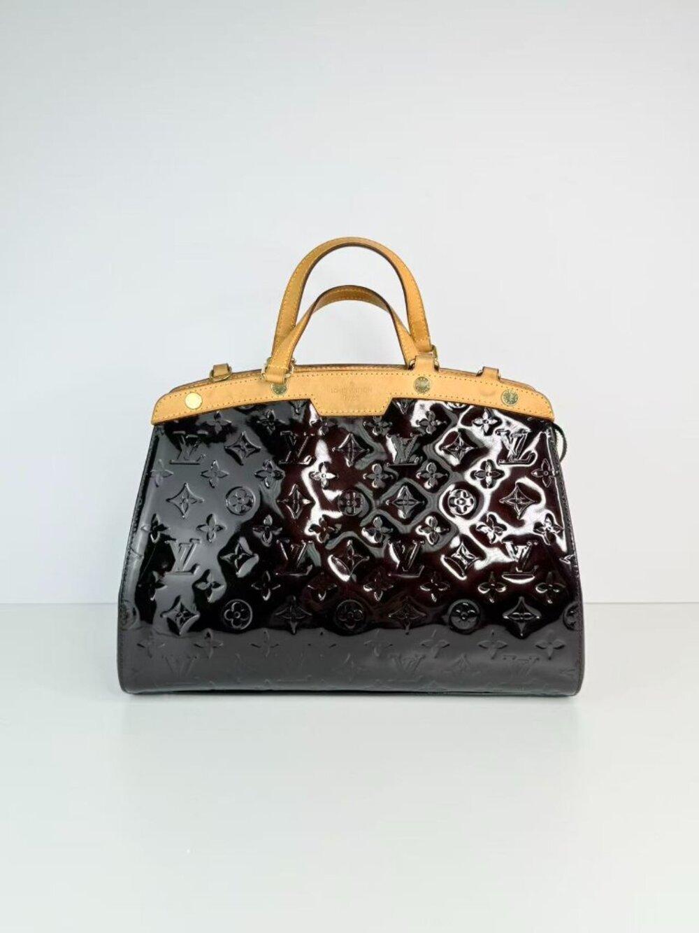 Louis Vuitton Brea MM Monogram Vernis Patent Leather Satchel Bag